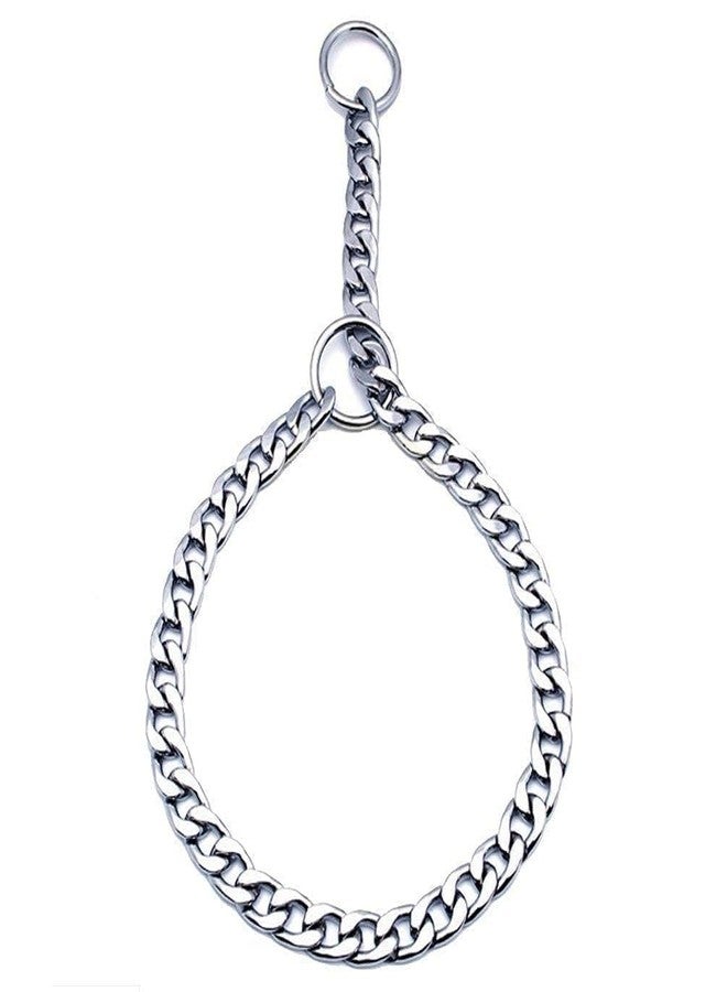PET FUN 2.5mm Chrome Plated Stainless Steel Choke Chain - Dog Training Collar for Small & Medium Breeds | Durable, Smooth & Rust-Resistant (Width 2.5 MM - Length -19.INCH) - Image 1